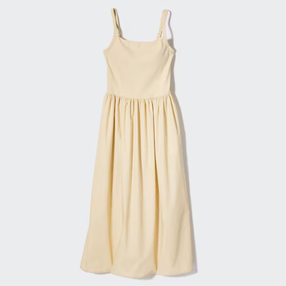 uniqlo Camisole Bra Dress Cream Maxi small - Picture 2 of 8